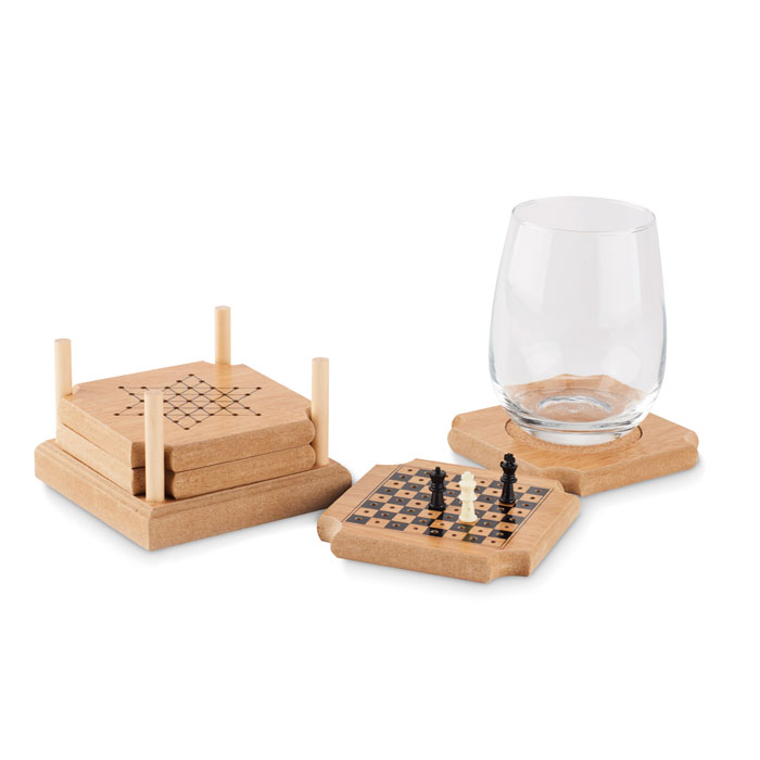 Coaster set with games | Eco gift